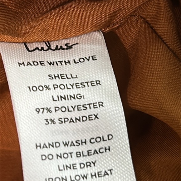 Lulus Hot Night Out Bronze Satin Surplice Faux-Wrap Dress Size Large NWT - Picture 11 of 12